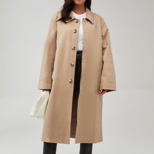 NWT Good American women's trench coat size medium oversized